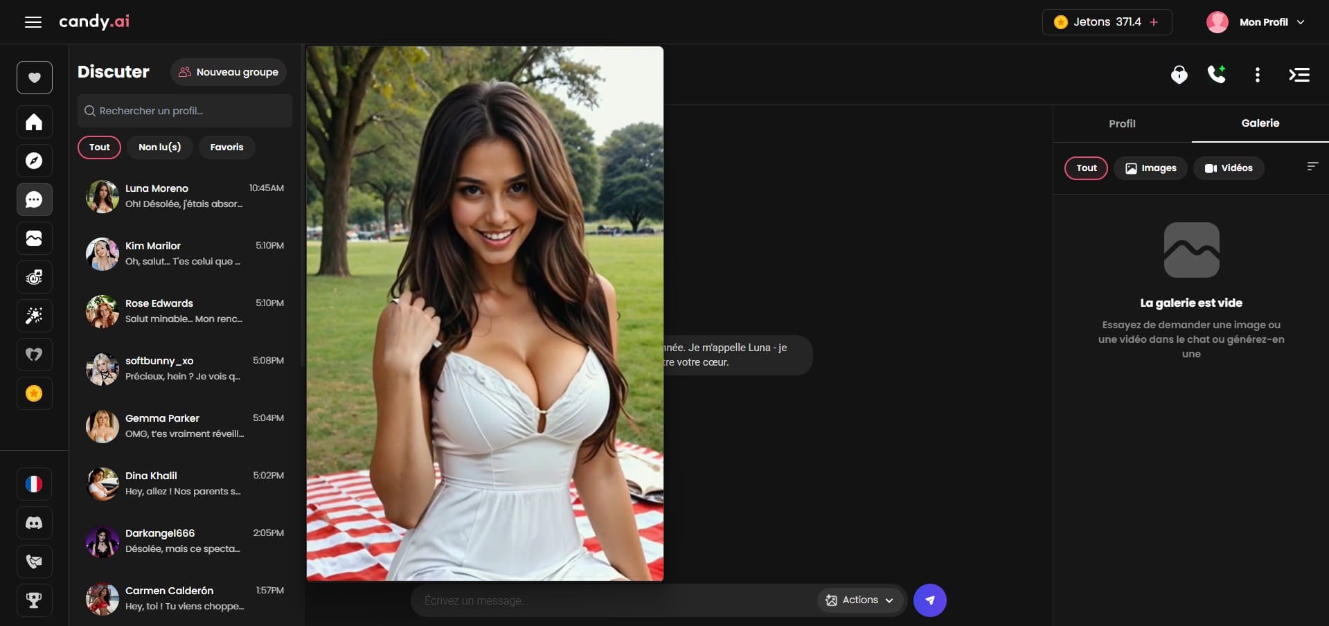 Chat Candy AI — continuité conversationnelle