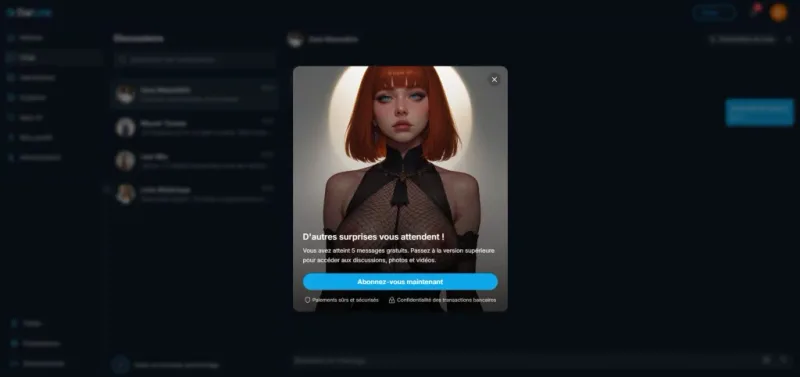 Avis DarLink AI — paywall après 5 messages gratuits