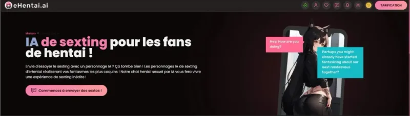 Avis eHentai AI — section sexting et chat
