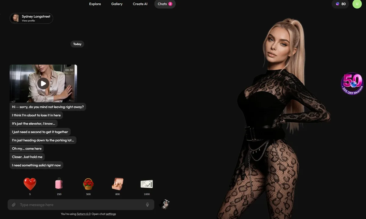 Avis Joi AI — conversation chat avec personnage visuel