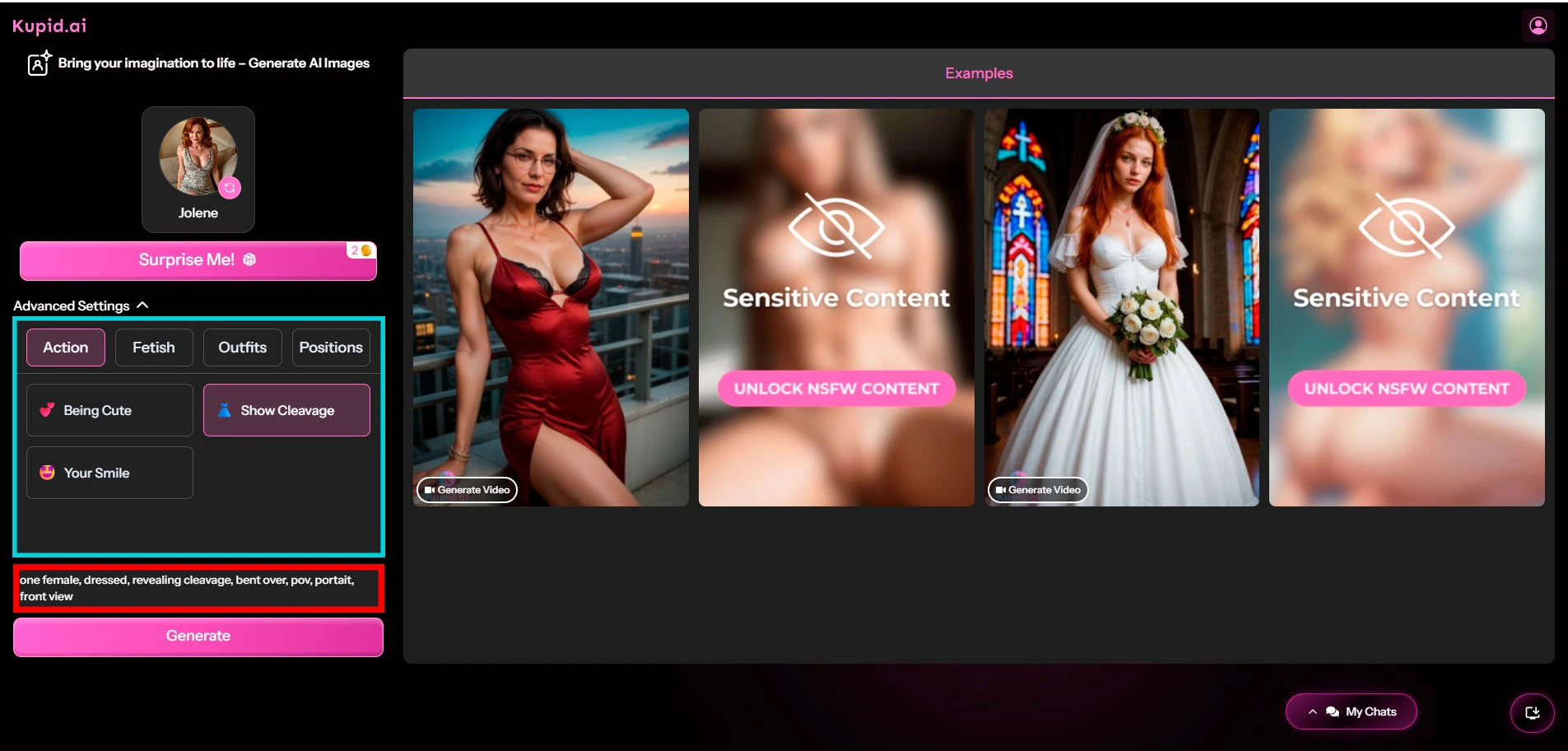 Avis Kupid AI — réglages avancés et prompt du générateur d'images