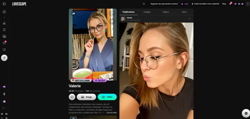 Avis Lovescape — fiche Valérie style page Instagram