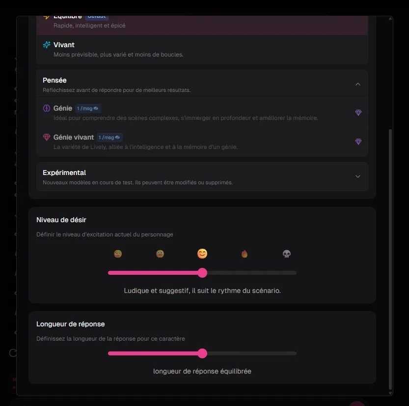 Avis OurDream AI — options de réglage fins personnalisation
