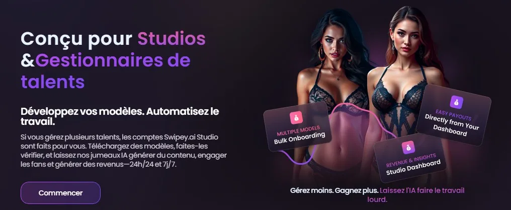 Swipey Verified Model — Studio bulk onboarding pour gestionnaires de talents